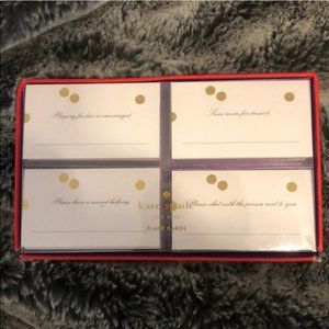 kate spade gold dot place cards new in box